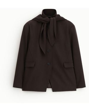 Dixie Cappotto Corto Con Nodo E Tasche Con Patta - Nero