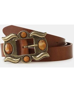 Dixie Ceinture Boucle Décorative Et Détails Ovales - Multicolore