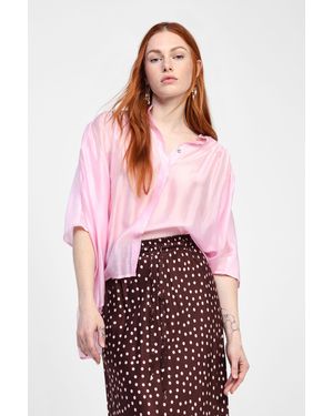 Dixie Camicia Ampia Con Bottoni Centrali - Rosso