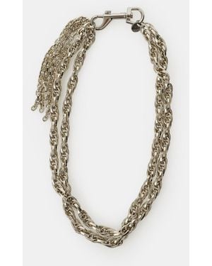 Dixie Collier Double Chaîne Avec Franges - Métallisé