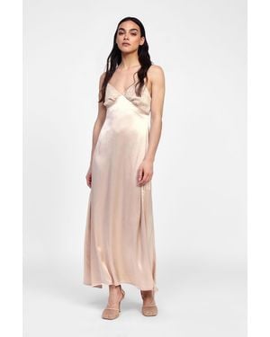 Dixie Vestito Lungo Con Spalline Sottili - Neutro