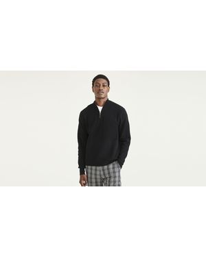 Dockers Quarter Zip Sweater, Regular Fit - Negro