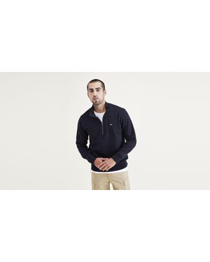Dockers Regular Fit Quarter - Zip Fleece - Negro