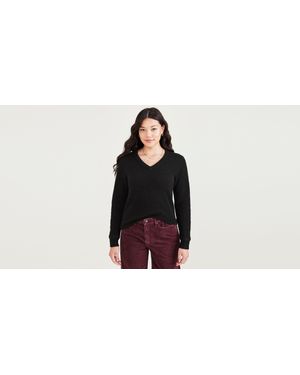 Dockers Regular Fit V - Neck Sweater - Negro