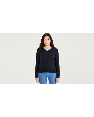 Dockers Regular Fit V - Neck Sweater - Negro
