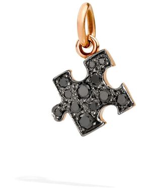 Dodo Anhänger Puzzle Roségold Und Diamanten - Weiß