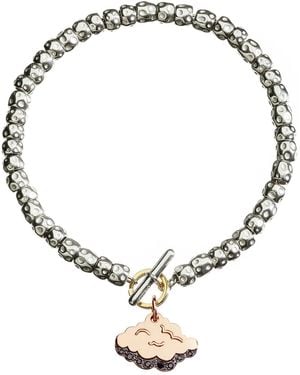 Dodo Granelli Bracelets & Cloud Charm - Metallic