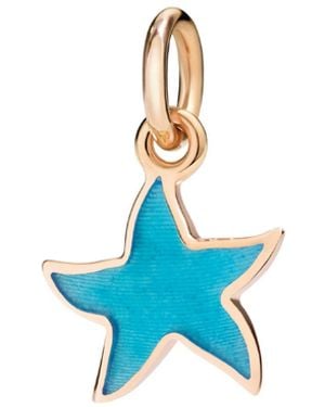 Dodo Rose & Enamel Star Charm - Blue