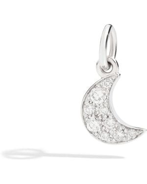 Dodo Diamond Moon Charm - White