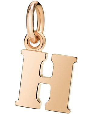 Dodo Rose Letter H Charm - Metallic