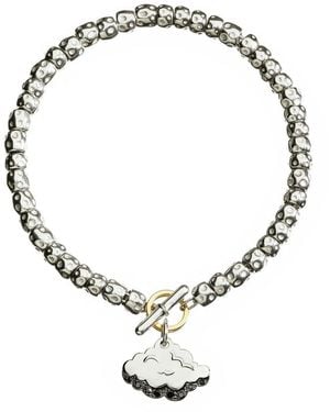 Dodo Granelli Bracelets & Cloud Charm - Metallic