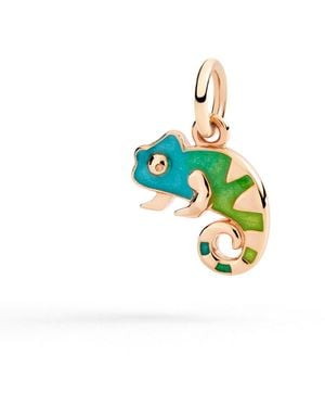 Dodo Rose & Enamel Chameleon Charm - Blue