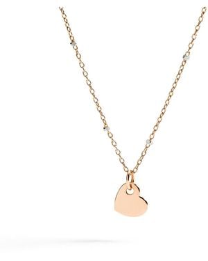 Dodo Rose Mini Heart Necklace - Metallic