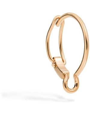 Dodo Rose Hoop Charm Holder Earring - White