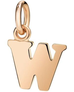 Dodo Rose Letter W Charm - White