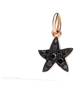Dodo Ciondolo Stellina Oro Rosa & Diamanti - Nero