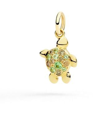 Dodo Anhänger Tartaruga Gelbgold, Tsavoriten Und Diamanten - Mettallic