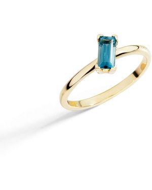 Dodo Baguette Cut London Topaz Ring - Blue