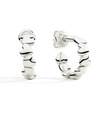 Dodo Heart Hoop Earrings - Metallic
