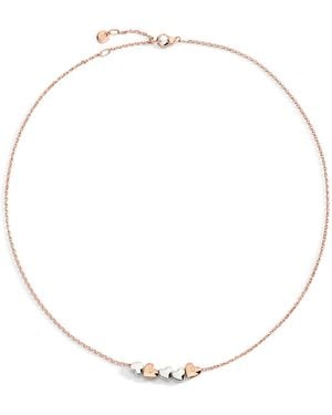 Dodo Rose & Heart Necklace - Metallic