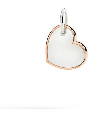 Dodo Rose Xl Heart Charm - Metallic