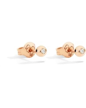 Dodo Rose & Diamond Bollicine Stud Earrings - Pink
