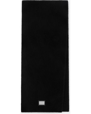 Dolce & Gabbana Wollschal Mit Dg-Patch - Schwarz