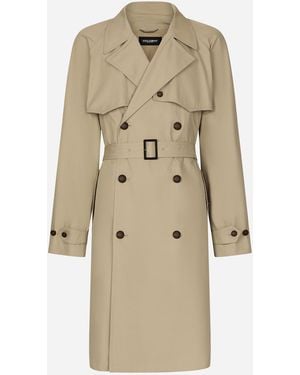 Dolce & Gabbana Zweireihiger Trenchcoat - Natur