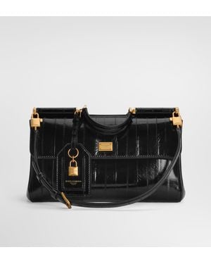 Dolce & Gabbana Handtasche My Sicily Medium Aus Aalleder - Schwarz