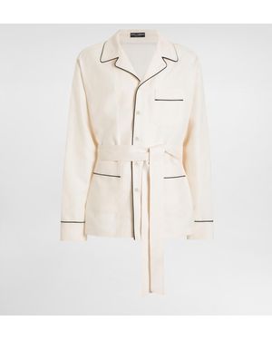 Dolce & Gabbana Pyjamajacke Aus Leinenstoff - Natur
