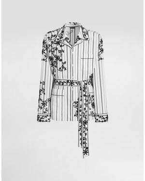 Dolce & Gabbana Vanity Robe With Embroidery - Weiß