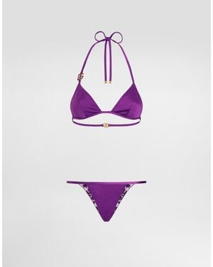 Dolce & Gabbana Triangolo+Tanga - Lila