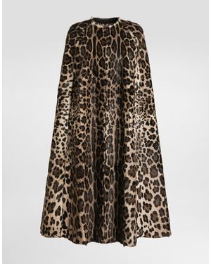 Dolce & Gabbana Leo Kid Leather Cape - Mehrfarbig
