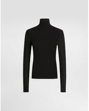 Dolce & Gabbana Rollkragenpullover Aus Kaschmir - Schwarz