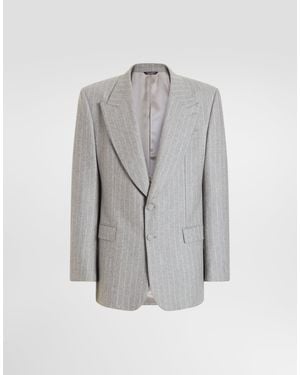 Dolce & Gabbana Sakko Martini Aus Flanell - Grau