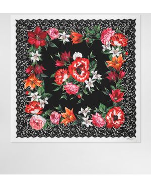 Dolce & Gabbana Tuch 90 X 90 Aus Seidentwill - Rot
