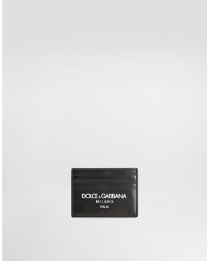 Dolce & Gabbana Kartenetui Aus Kalbsleder Mit Logo - Schwarz