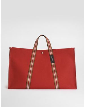Dolce & Gabbana Shopping-Tasche Essenza Aus Canvas - Rot