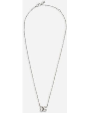 Dolce & Gabbana Gliederhalskette Mit Dg-Logo - Weiß