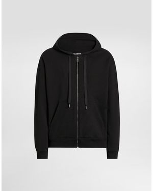 Dolce & Gabbana Brushed Hooded Sweatshirt - Schwarz