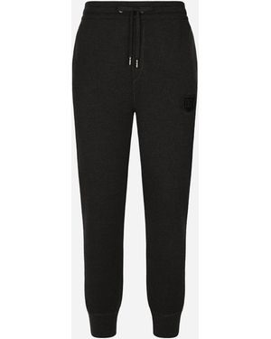 Dolce & Gabbana Jogginghose Aus Wolle - Schwarz