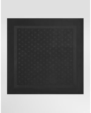 Dolce & Gabbana Stola 135 X 135 Aus Seide Mit Logo-Jacquard - Schwarz
