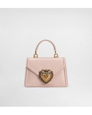 Dolce & Gabbana KLEINE DEVOTION TASCHE AUS GLATTEM KALBSLEDER - Pink