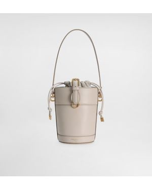 Dolce & Gabbana Bucket Bag Capri Aus Canvas Und Kalbsleder - Weiß