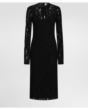Dolce & Gabbana Kleid Aus Spitze - Schwarz