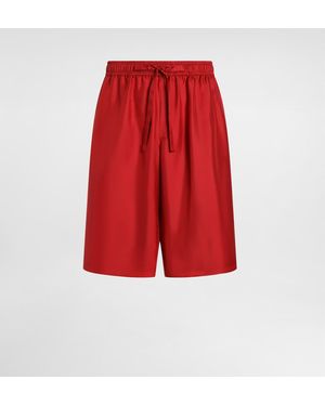 Dolce & Gabbana Bermudashorts Vanity Aus Seidentwill - Rot