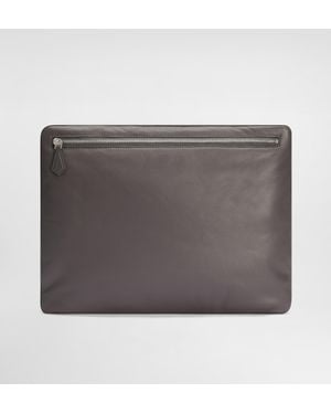 Dolce & Gabbana Pouch Bag Aus Kalbsnappaleder - Grau