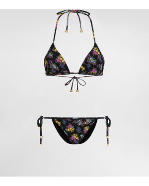 Dolce & Gabbana Triangel-Bikini Mit Blümchen-Print - Weiß