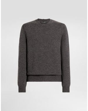 Dolce & Gabbana Pullover Aus Schurwolle - Grau