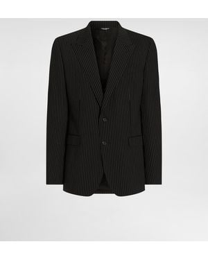 Dolce & Gabbana Jacke Martini Light Aus Wolle Mit Einreiher-Verschluss - Schwarz